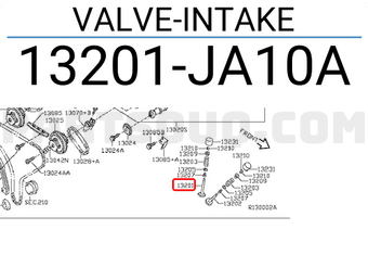 Nissan 13201JA10A VALVE-INTAKE