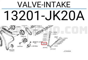 Nissan 13201JK20A VALVE-INTAKE