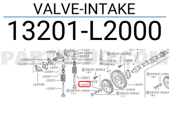 Nissan 13201L2000 VALVE-INTAKE