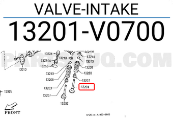 Nissan 13201V0700 VALVE-INTAKE