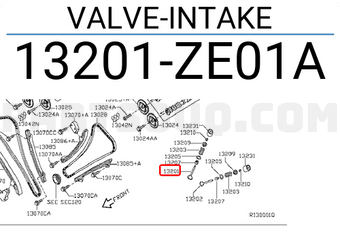 Nissan 13201ZE01A VALVE-INTAKE