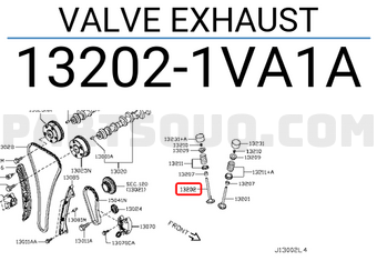 Nissan 132021VA1A VALVE EXHAUST