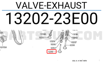 Nissan 1320223E00 VALVE-EXHAUST
