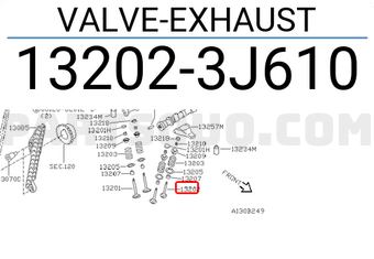 Nissan 132023J610 VALVE-EXHAUST