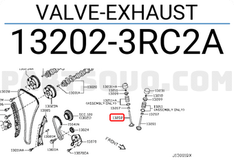 Nissan 132023RC2A VALVE-EXHAUST