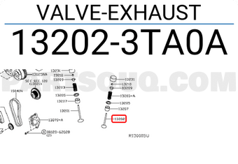 Nissan 132023TA0A VALVE-EXHAUST