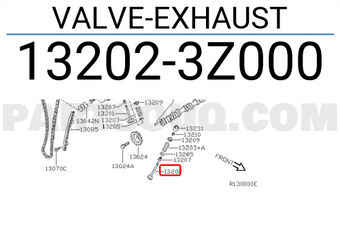Nissan 132023Z000 VALVE-EXHAUST