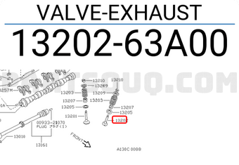 Nissan 1320263A00 VALVE-EXHAUST