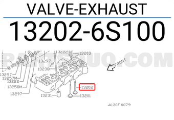 Nissan 132026S100 VALVE-EXHAUST