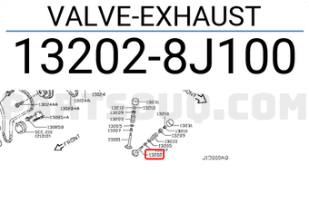 Nissan 132028J100 VALVE-EXHAUST