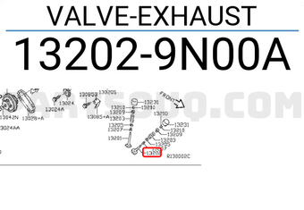 Nissan 132029N00A VALVE-EXHAUST
