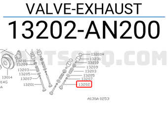 Nissan 13202AN200 VALVE-EXHAUST