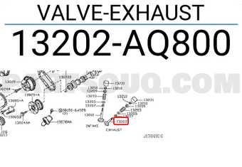Nissan 13202AQ800 VALVE-EXHAUST