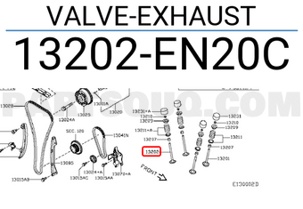 Nissan 13202EN20C VALVE-EXHAUST
