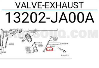 Nissan 13202JA00A VALVE-EXHAUST