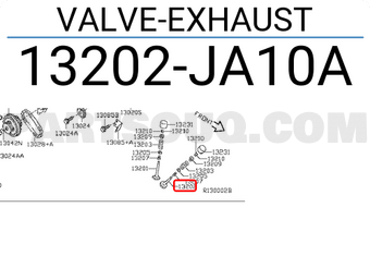 Nissan 13202JA10A VALVE-EXHAUST