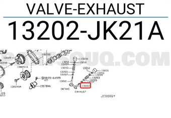 Nissan 13202JK21A VALVE-EXHAUST