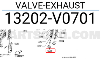 Nissan 13202V0701 VALVE-EXHAUST
