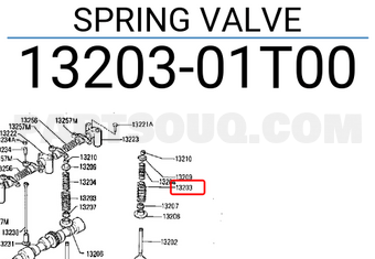 Nissan 1320301T00 SPRING VALVE