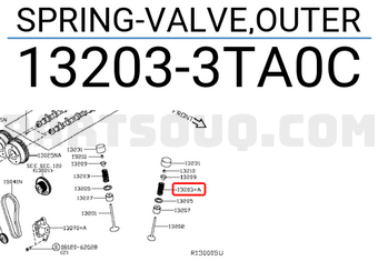 Nissan 132033TA0C SPRING-VALVE,OUTER