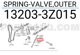 Nissan 132033Z015 SPRING-VALVE,OUTER