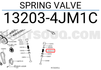 Nissan 132034JM1C SPRING VALVE