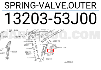 Nissan 1320353J00 SPRING-VALVE,OUTER