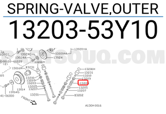 Nissan 1320353Y10 SPRING-VALVE,OUTER