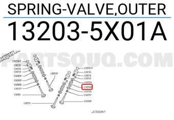Nissan 132035X01A SPRING-VALVE,OUTER