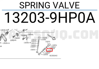 Nissan 132039HP0A SPRING VALVE