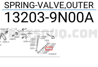 Nissan 132039N00A SPRING-VALVE,OUTER