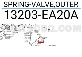 Nissan 13203EA20A SPRING-VALVE,OUTER