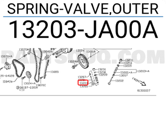 Nissan 13203JA00A SPRING-VALVE,OUTER