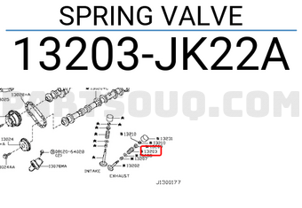 Nissan 13203JK22A SPRING VALVE
