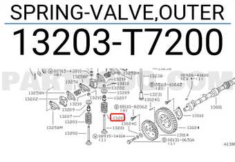 Nissan 13203T7200 SPRING-VALVE,OUTER