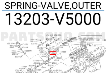 Nissan 13203V5000 SPRING-VALVE,OUTER