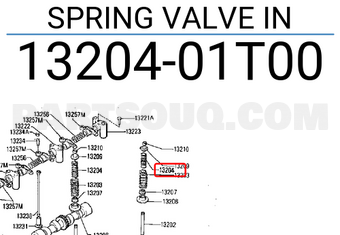 Nissan 1320401T00 SPRING VALVE IN