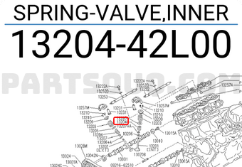 Nissan 1320442L00 SPRING-VALVE,INNER