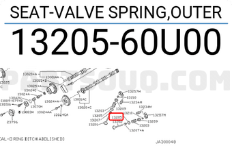 Nissan 1320560U00 SEAT-VALVE SPRING,OUTER