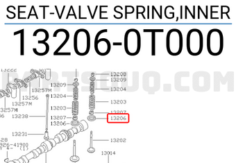 Nissan 132060T000 SEAT-VALVE SPRING,INNER