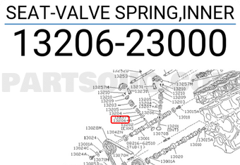 Nissan 1320623000 SEAT-VALVE SPRING,INNER