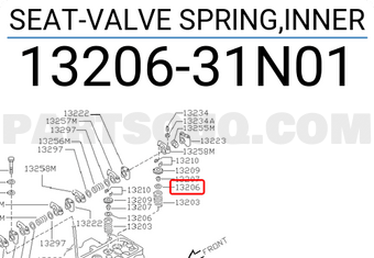 Nissan 1320631N01 SEAT-VALVE SPRING,INNER