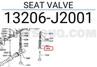 Nissan 13206J2001 SEAT VALVE