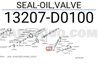 Nissan 13207D0100 SEAL-OIL,VALVE