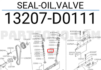 Nissan 13207D0111 SEAL-OIL,VALVE
