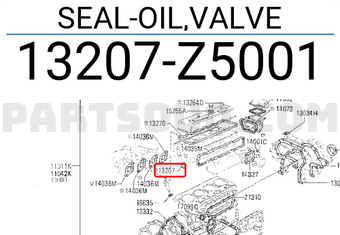 Nissan 13207Z5001 SEAL-OIL,VALVE