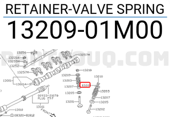Nissan 1320901M00 RETAINER-VALVE SPRING