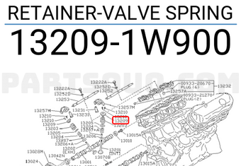 Nissan 132091W900 RETAINER-VALVE SPRING