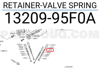 Nissan 1320995F0A RETAINER-VALVE SPRING
