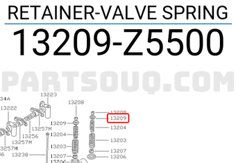 Nissan 13209Z5500 RETAINER-VALVE SPRING